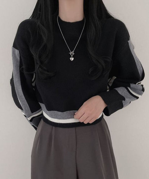 Colorblock Knit Pullover