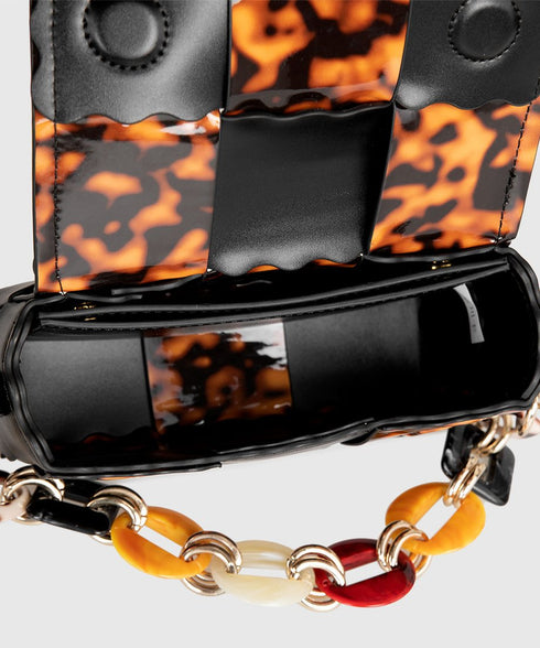 Tortoiseshell Chain Shoulder Bag