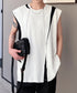 Bicolor Slit Sleeveless Top