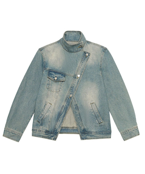 Stand Out Collar Denim Jacket
