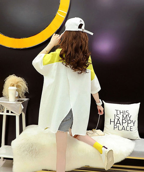 Bicolor Asymmetrical Blouse