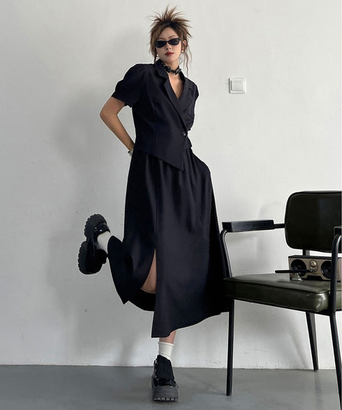 Faux Two-piece Dress