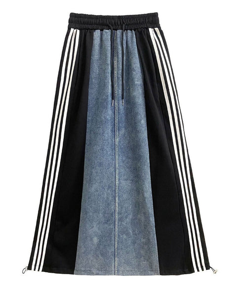 Side Line Denim Skirt