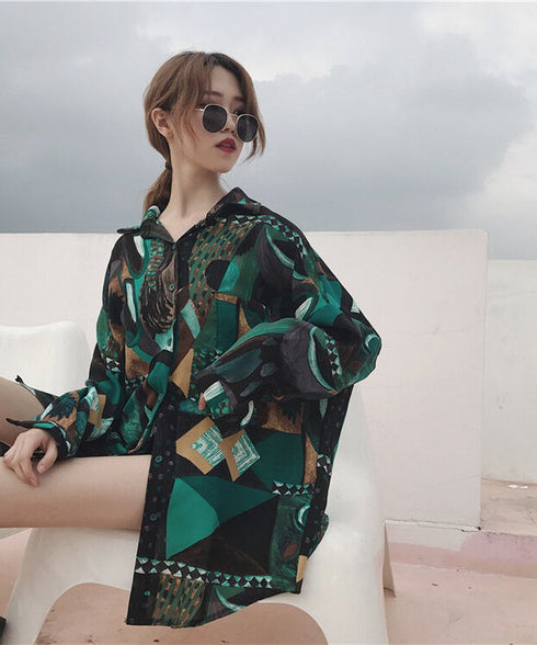 Geometry Loose Blouse