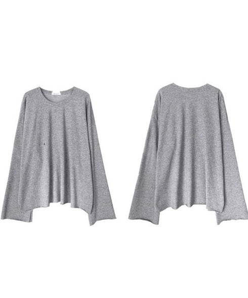 Pin Tuck Drape Long Sleeve Top