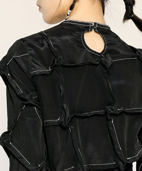 Round-neck Mulberry Top