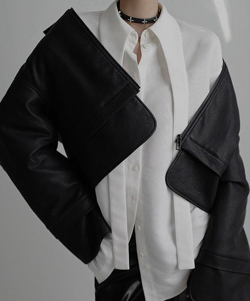 Scarf Collar White Blouse