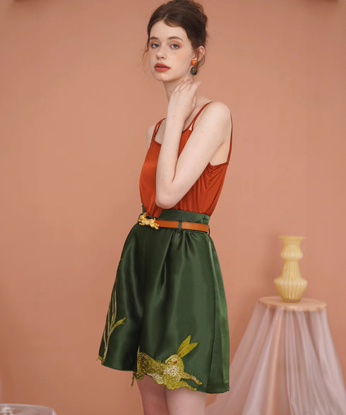 Rabbit Embroidery Shorts