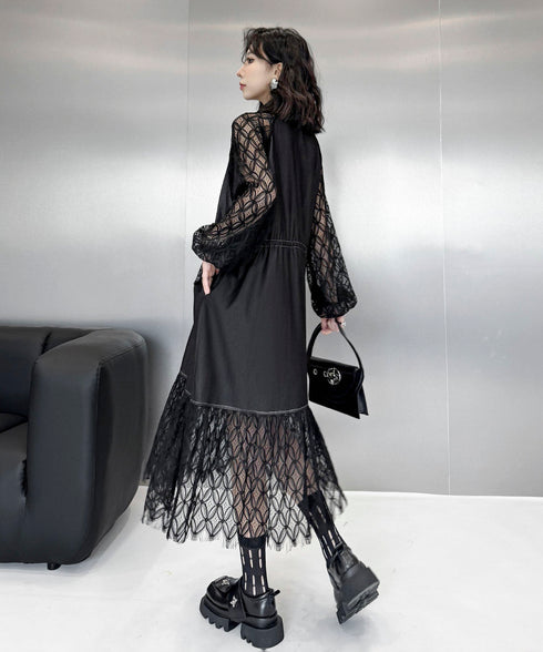 See-through Sleeve Dress