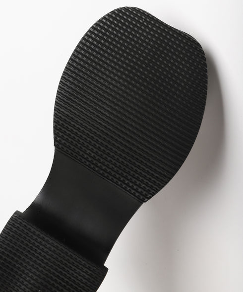 Metal Plate Platform Loafers