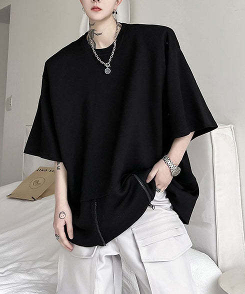 Zip Front Sweat Cardigan Tee