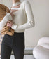 Asymmetric Rib Knit Top