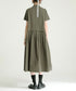 Asymmetric Button Minimal Dress