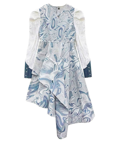 Faux Layered Marble Dress