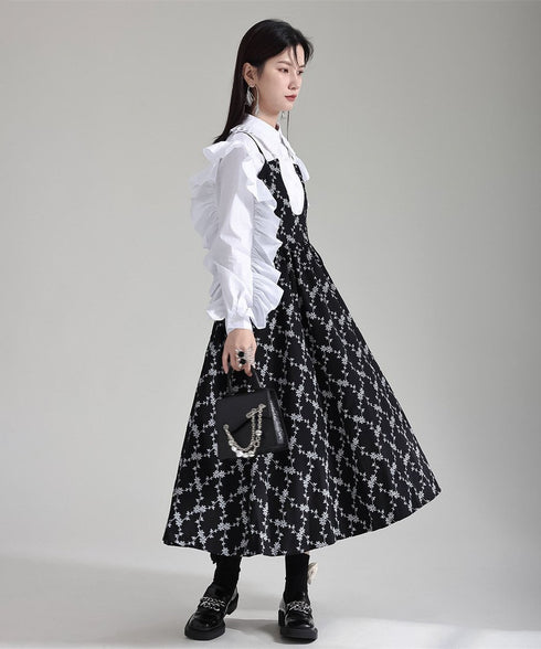 Floral Jacquard Camisole Dress