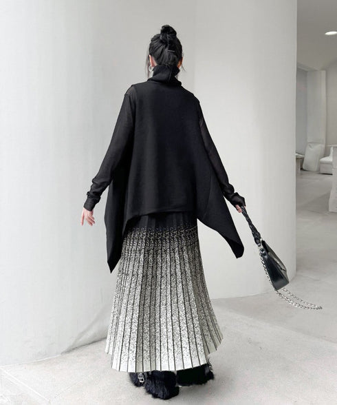 Gradation Pleat Skirt