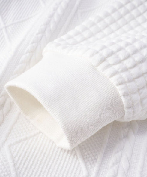 Textured Panel Mix Knit