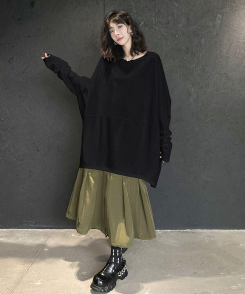 Oversized Drop Shoulder Long Sleeve Tee