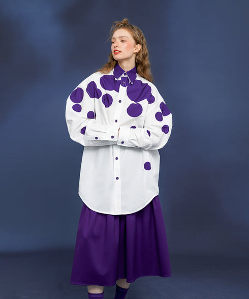 Polka Dot Print Blouse