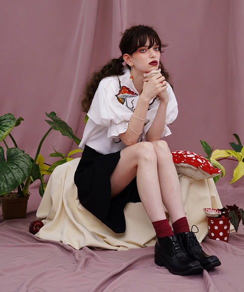 Mushroom Berry Blouse