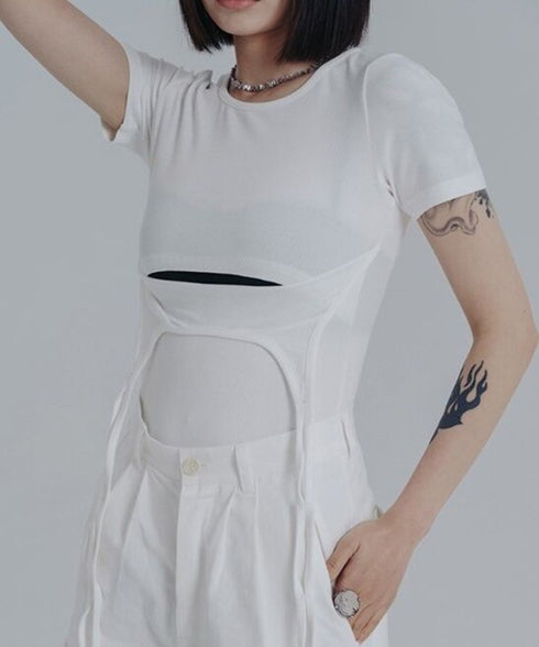 Strap Neck Fitted Top