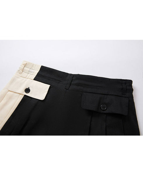 Bicolor Tapered Pants