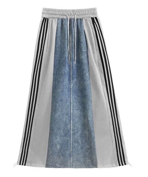 Side Line Denim Skirt