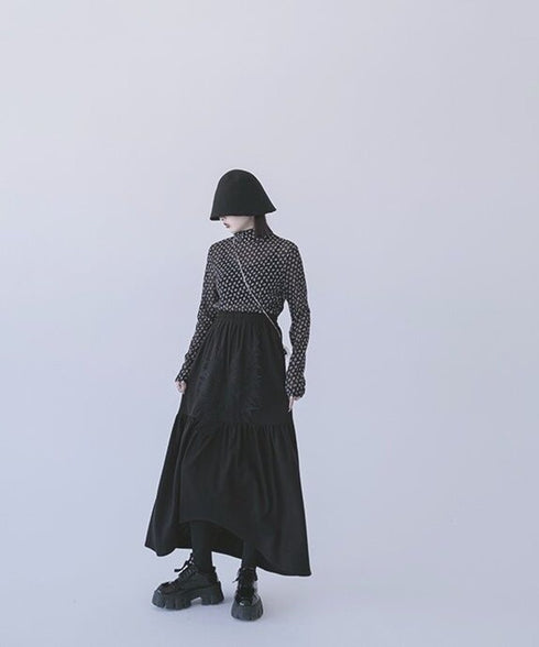 Star Mesh Turtleneck Top