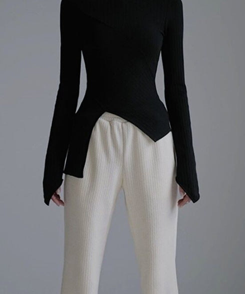 Diagonally Neck Asymmetry Top