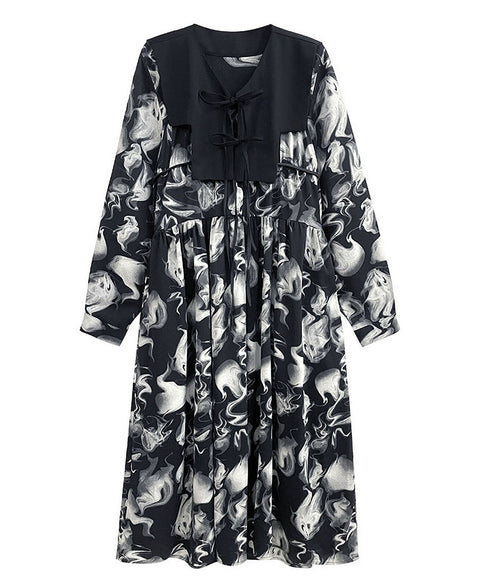 Smoke Marble Flare Dress