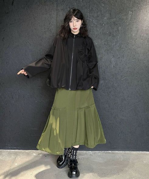 Flap Pocket Mermaid Skirt