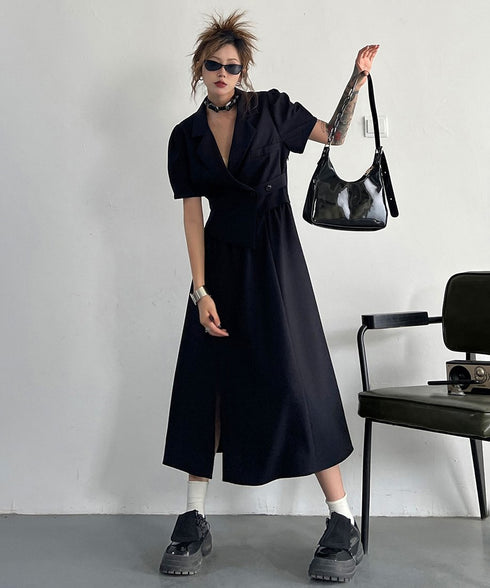 Faux Two-piece Dress