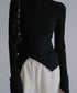 Diagonally Neck Asymmetry Top