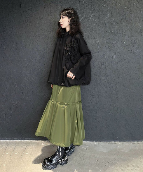 Drawstring Flower Jacket