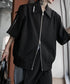 Double Zip Short Sleeve Blouson