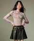 Box Pleat Faux Leather Skirt