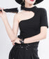 Cut-out One-shoulder Top