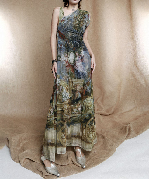 Art Full Open-back Dress