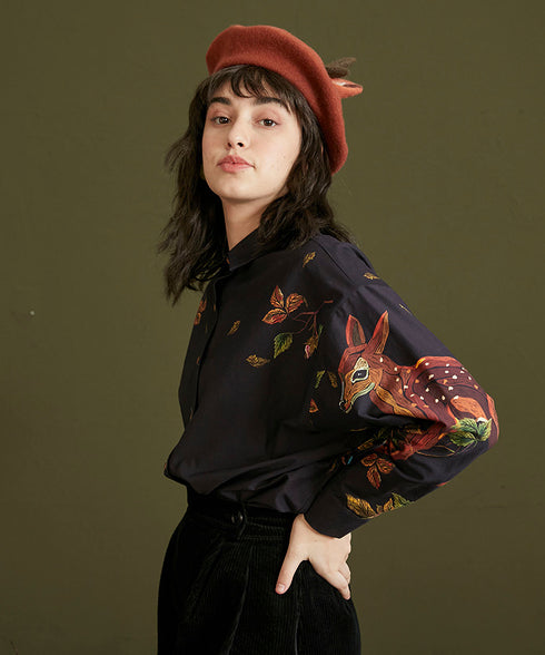 Deer Print Blouse
