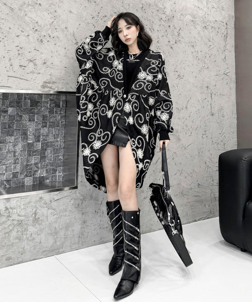 Flower Embroidery Cardigan