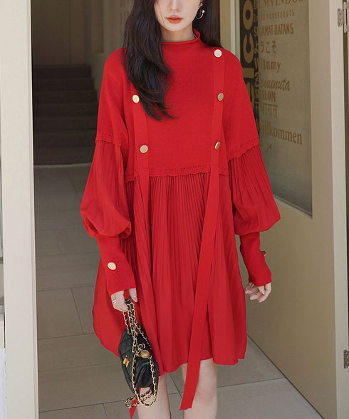 Lantern Sleeve Dress