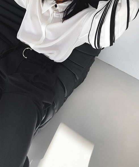 Pleated Sleeve Blouse