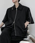Double Zip Short Sleeve Blouson