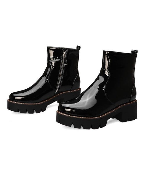 Shiny Platform Boots