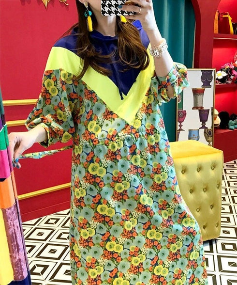 Floral Hoodie Dress