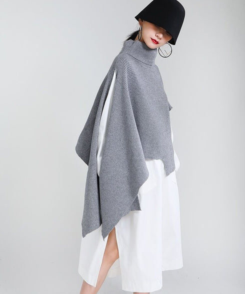 Turtle Neck Poncho