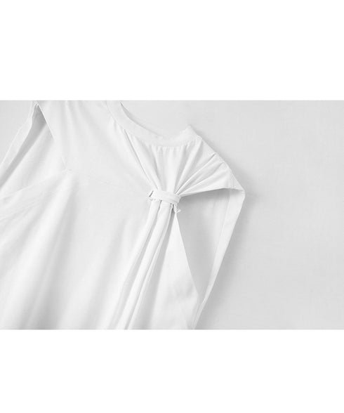 Gathered Round Neck Top