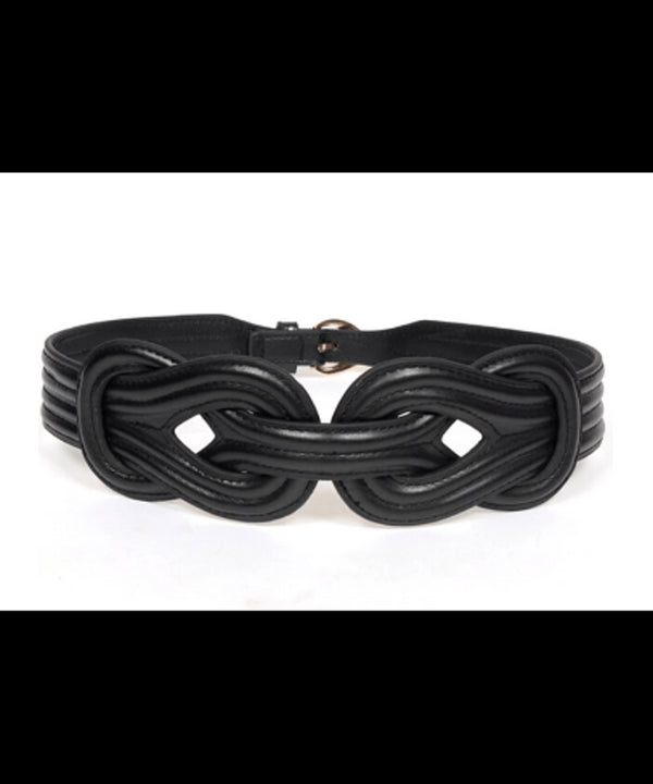 black fashion belt