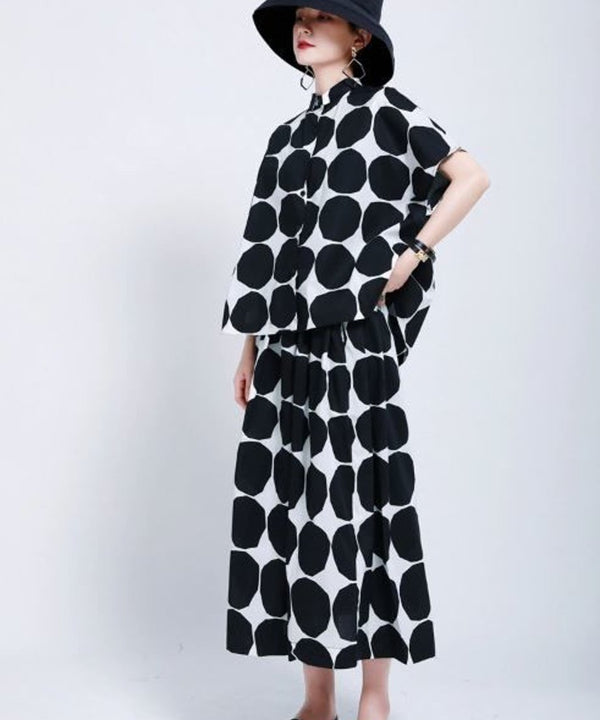 Bold Dot Flare Skirt