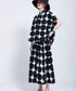 monochrome polka dot skirt